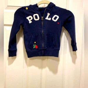 Polo Ralph Lauren Hoodie Sweater,  Kids sz 4t, Blue & White.